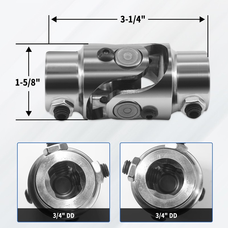 RABROPAR 3/4 DD X 3/4 DD Steering Shaft Universal U