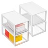 mDesign Plastic Stackable Cosmetic Storage Organizer Bin with Pull Out