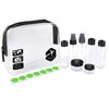 TWIVEE - Transparent toiletry bag with travel bottle set -