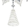 TZSSP Tree Topper Metal Silver Star Snowflake Treetop Festive Party
