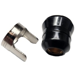 Plasma Xtreme 2-piece kit compatible with Harbor Freight Titanium 65 Amp Plasma Cutter 56255 1-piece Retaining cap and 1-piece double pointed spacer.