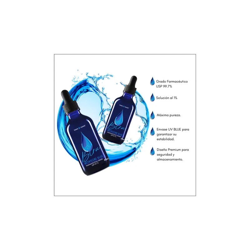 Azul De Metileno Grado Farmacéutico Al 1% 60ml Usp 99.7%