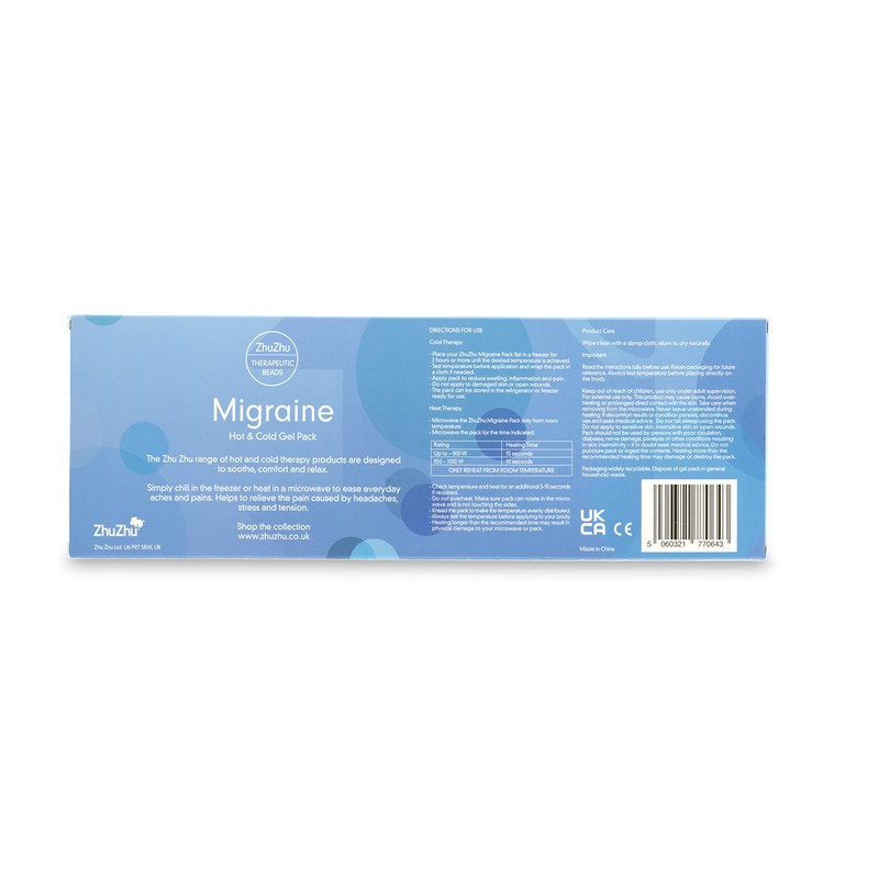 Zhu-Zhu Migraine Hot & Cold Pack Wrap Therapeutic Gel Beads