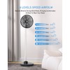 FARADAY Oscillating Standing Fan 12” Foldable Portable Quiet Floor Fan
