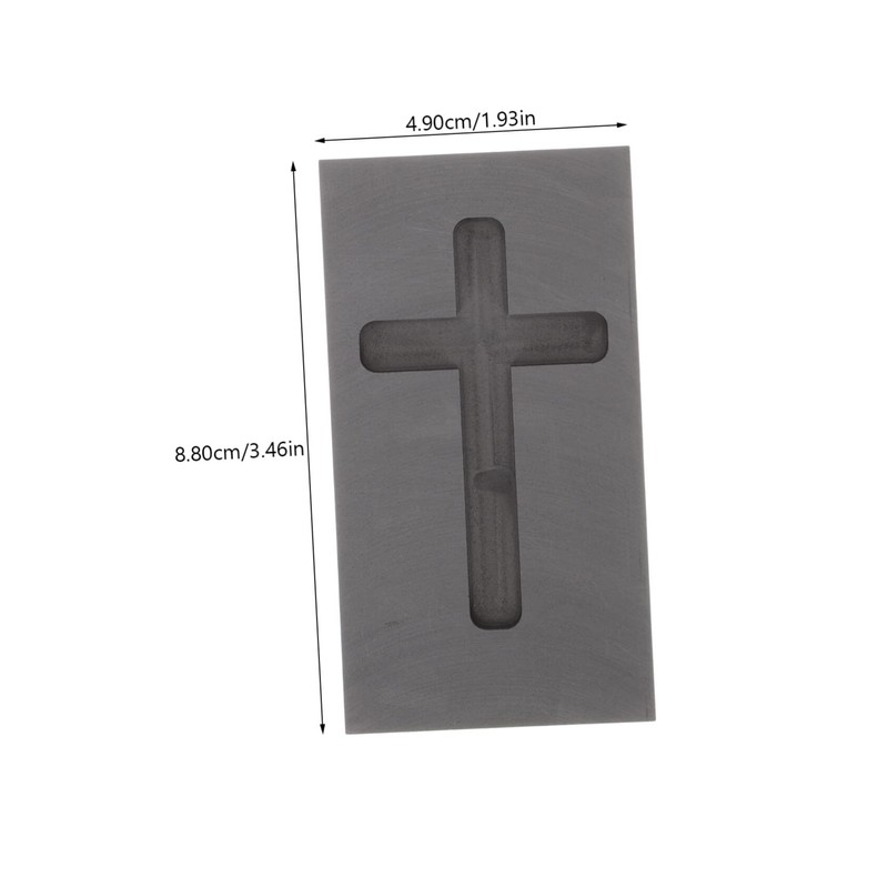 Alipis Jewelry Tools 3pcs Cross Mold Graphite Black Ingot Molds