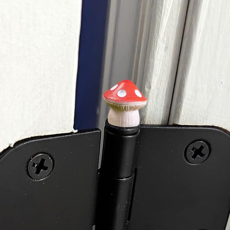 Door Hinge Decorative Topper - Magnetic Hinge Head Mushroom Trinket