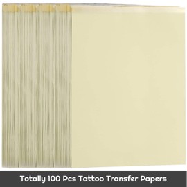 100 Sheets Tattoo Accessories Tattoo Transfer Paper, cridoz Tattoo Stencil Paper Transfer Paper, Blueprint Mattress Paper for Tattoos, DIN A4