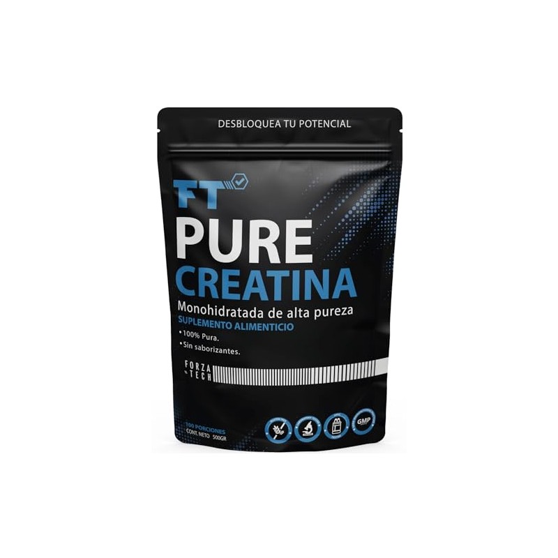 ForzaTech Creatina Monohidratada Micronizada 500g Alta Pureza