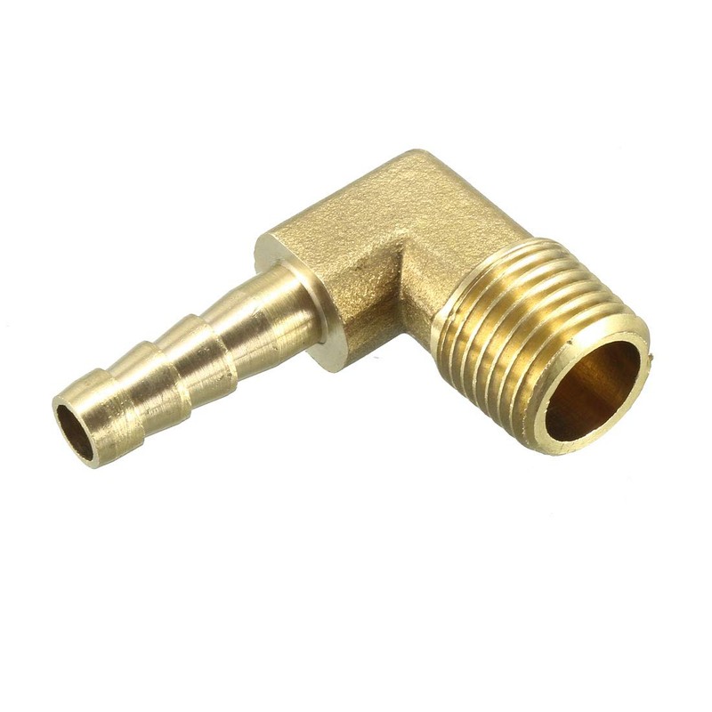 sourcing map Brass Coupling Connector 90 Degree Angle x 1/4