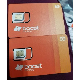 Boost Mobile LOT OF 2 SIM CARD --5G ( BOOST MOBILE )