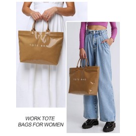 Adigau Women's Tote Bag, Large Handbag, Elegant Shoulder Bag, Casual Shoulder Bag, Lightweight Shopper Bag, Vintage Work Bags, Waterproof Beach Bag, khaki