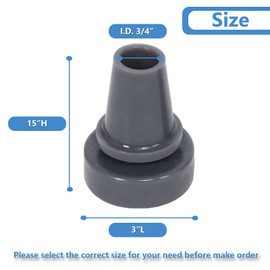 3/4" Crutch Walking Cane Tips - Replacement Feet Drive Cane Pad for Walking Stick, 360 Degrees Rotating Anti-Slip, 2 Pcs