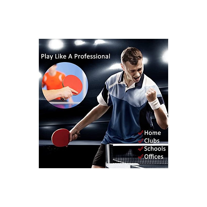 D B DIVERSIONESBAGO Raquetas De Ping Pong + 3 Pelotas