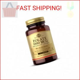 Solgar Folate 1000 mcg, 120 Tablets - 1000 mcg Bio-active Metafolin - Vegan, Glu