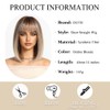 OUFEI Ombre blonde Wigs for Women with Bangs Short straight