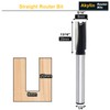 Akylin Straight Two Flute Router Cutter Bit, 1/4 Inch Shank