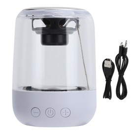 Portable Wireless Bluetooth 5.0 Speaker Subwoofer HIFI LED Light Stereo LoudspeakerWhite