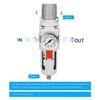 NANPU 3/8" NPT Compressed Air Filter Regulator Combo Piggyback, Semi-Auto
