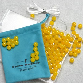 100 abalorio de ágata amarilla natural con piedras preciosas lisas y pulidas, redondas, para hacer joyas, tamaño de abalorio, 8 mm