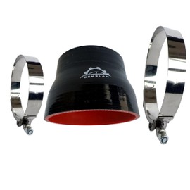 Bekelan 3" to 4"(76-102mm) High-Temp Silicone Reducer Hose With Stainless T-Bolt Clamp - Heavy Duty 4-Ply Reinforced Design for Automotive Turbo/Intercooler/Intake Piping/Industrial Hydraulic