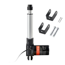 Happybuy Linear Actuator 12V, 6 Inch Heavy Duty 1320lbs/6000N, 0.19"/s with Mounting Bracket & IP44 Protection for Door, Machinery, Vessels, Cargo