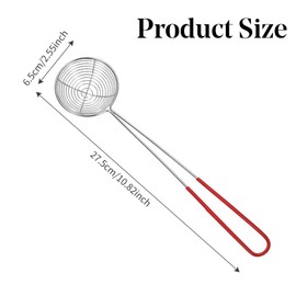 Stainless Steel Wire Skimmer Spoon,Wire Skimmer Spoon Strainer Spider Skimmers for Kitchen Kitchen Mesh Spoon with Long Handle for Cooking Non-Stick Mesh Skimmer Spoon Kitchen Strainer for Kitchen(S)