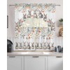 BEMIGO Easter Kitchen Curtains Cute Bunny Valance for Window, Farmhouse