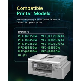【Pigment Ink】 LC406XL LC406 Ink Cartridges 6000/5000 Pages for Brother Printer MFC-J4335DW MFC-J4345DW MFC-J4535DW MFC-J5855DW MFC-J5955DW MFC-J6555DW MFC-J6955DW High Yield (4 Pack)