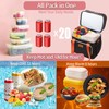 GLENKEY Expandable Insulated Lunch Box for Women Men, Double Deck