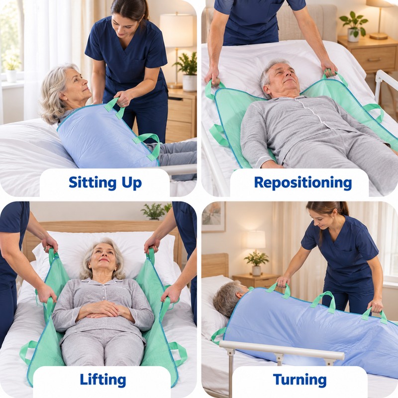 Adult Transfer & Positioning Pad for Bed Repositioning – Thick-Padded