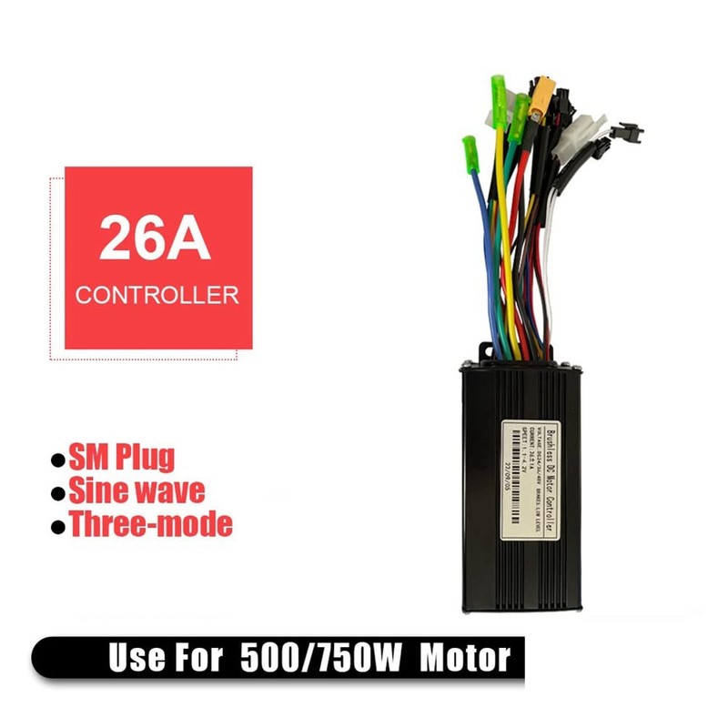 DcnrInsr 24V 36V 48V 500W 750W 9 Tubes Brushless 26A