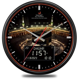 Telawah Azan Clock, LED Muslim Prayer Clock, Athan Wall Clock, Read Home/Office/Mosque Digital Azan Clock for Home Decor