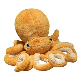 XIYUAN Stuffed Octopus Plush Toy Octopus Plush Doll Cute Big Eyes Octopus Stuffed Animals Soft Stuffed Marine Animals Plush Pillow for Kids Gift Small11.8inch (Yellow)