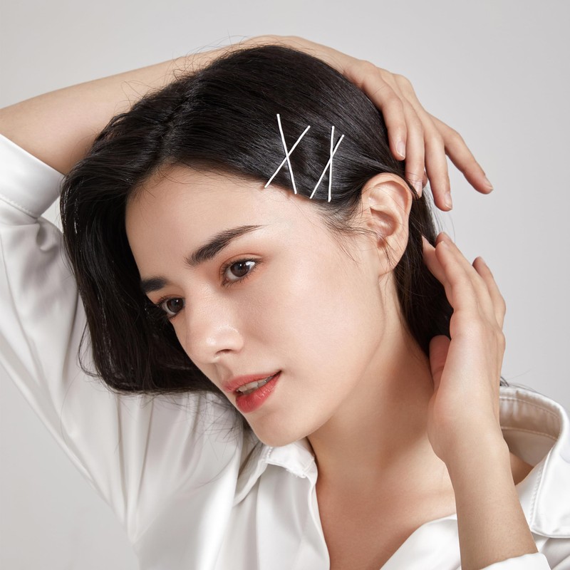 Dofash 5Waves Bobby Pins White Hair Pins 5CM/2IN Hairpins Decorative