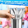 Countertop Utensil Holder Stainless Steel - 5.5 x 4.5" Stainless