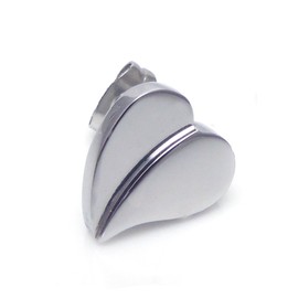 Energetix 4 you 2123P Heart Fashion Neodymium Magnetic Heart Stud Earrings Coracao Coeur Medical Stainless Steel Nickel-Free Allergy-Free + Jewellery Pouch, Stainless steel, nickel-free, No Gemstone