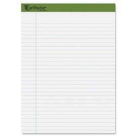 Earthwise by Ampad 40102 Recycled Writing Pad, 8 1/2 x 11 3/4, WE, 40 Sheets (Pack of 4)