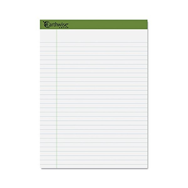 Earthwise by Ampad 40102 Recycled Writing Pad, 8 1/2 x