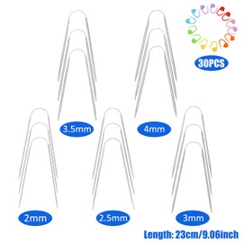 Addi Crasy Trio Circular Knitting Needles Set, Knitting Needles for Socks, Pack of 15, Crasy Trio Knitting Needles, with 30 Fixing Pins, for Sweater, Scarves, Hat Sleeves