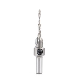 Amana Tool - (55122) Carbide Tipped 82° Countersink with Slow Spiral Stepped Drill, 6 & #8 Screws 25/64 Dia x 5/32 Drill Dia
