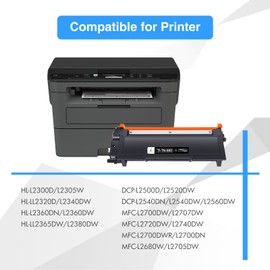 TRUE IMAGE TN660 Black Toner Cartridge Compatible Replacement for Brother TN660 TN-660 TN630 TN-630 for HL-L2320D HL-L2340DW HL-L2380DW MFC-L2700DW MFC-L2720DW DCP-L2540DW Printer (Black, 4-Pack)