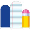 RimCereal Set of 3 Back to School Arch Backdrop Covers,