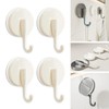 Boxonly Suction Cup Hooks for Shower, Single Hook for Hanging