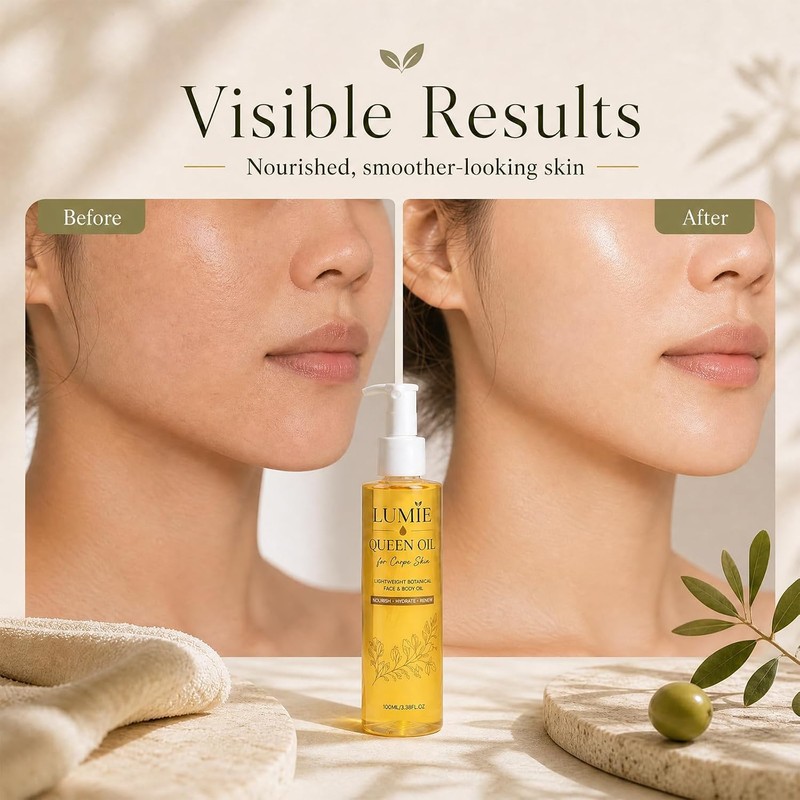 LumieQueen Oil for Crepe Skin, Botanical Body Oil(2pcs)