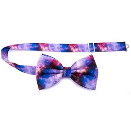 Carahere Mens Handmade Stylish Patterned Pre-Tied Bow Ties M126, Black Red Blue, One Size