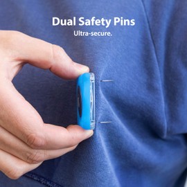 Elevation Lab TagVault™ AirTag Pin de seguridad (4 unidades) – El mejor soporte AirTag para niños | Perfil bajo, no cuelga (azul, rojo, verde, morado)