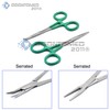 OdontoMed2011® Hemostats, Curved 5" and Straight 5" Green PVC Soft