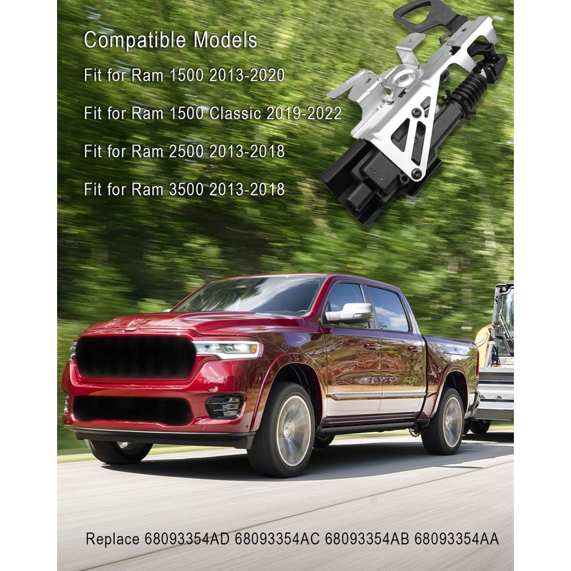 EMIHO Tailgate Lock Latch Actuator Fit for Ram 1500 Classic