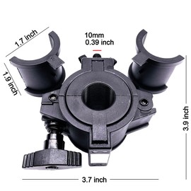 Gchee Stage Lighting Quick O clamps,360 Degree Wrap Around Clamp Fit 1", 1.5", and 2"(3 Size Pipe Diameter),33Lbs Load capacity（Plastic/Black）