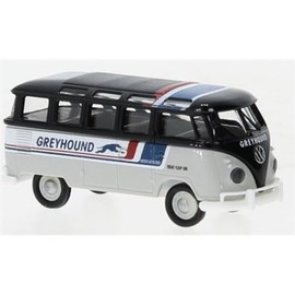 Greyhound Voltswagen Bus Red, White and Blue Livery 1/87 Scale 5" Long Brekina